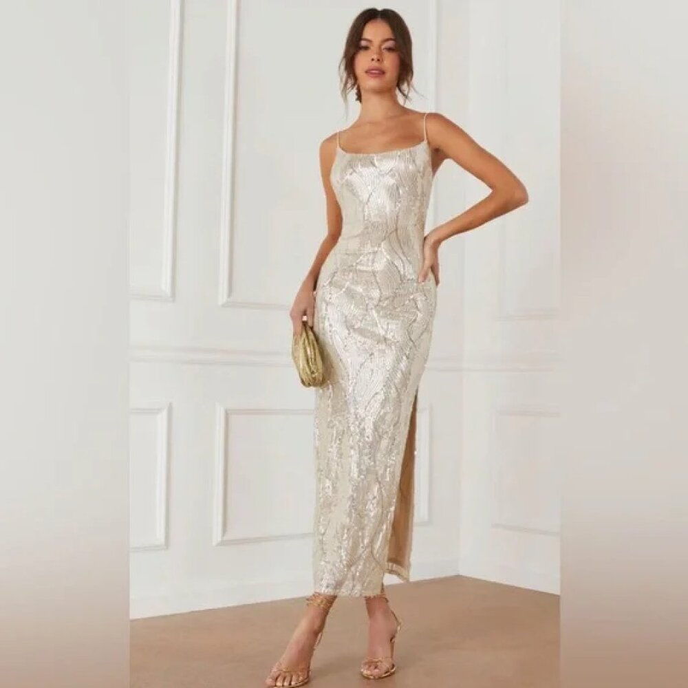 Sequin Midi Dress
